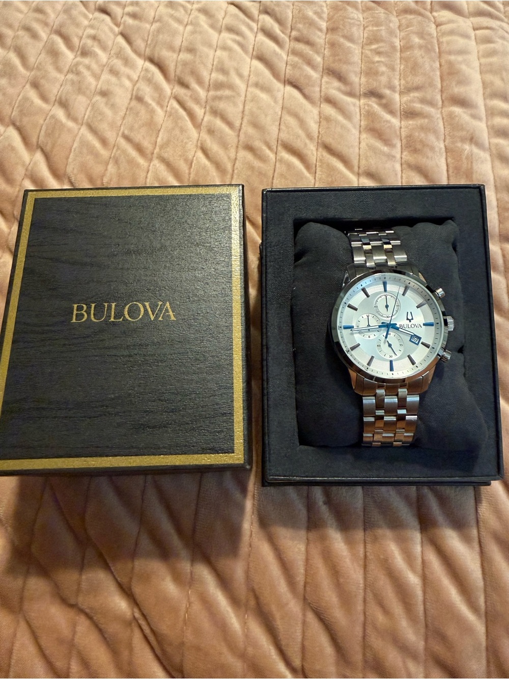 Bulova Men's Sutton Chronograph Silver Stainless Steel Bracelet Watch